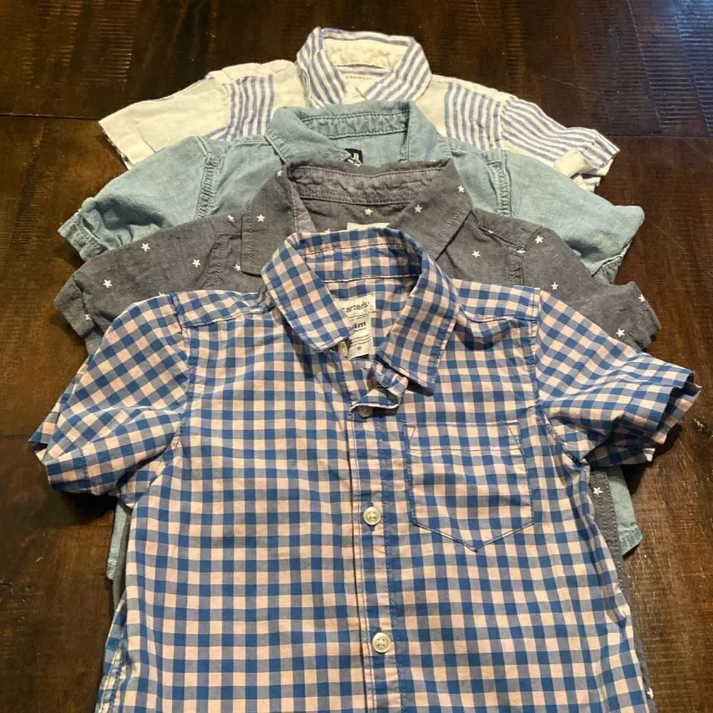 Boys lot of 2T Button Down Shirts Crewcuts, Carter, Gap & Cat & Jack